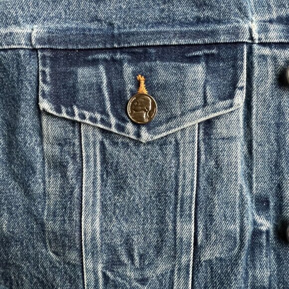 NWT Alexander Wang Denim Jacket With Silver Nickel Coin Buttons - Picture 4 of 14